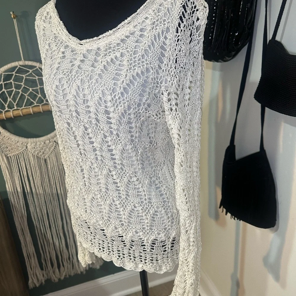 Emma James cream crochet